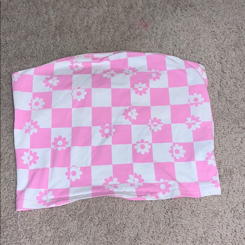 Never worn checkered crop top